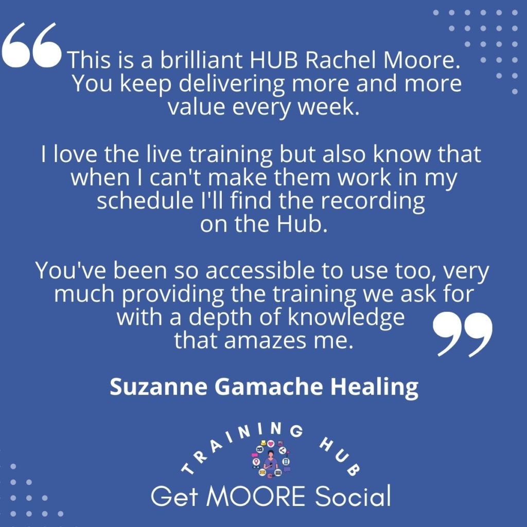 Get Moore Social Training Hub Testimonial